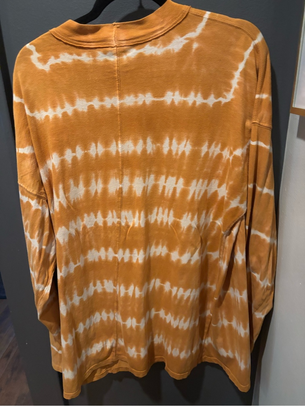 We The Free Ochre & White Tie-Dye Long Sleeve Top